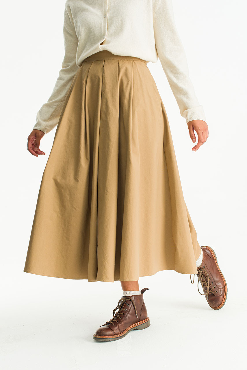 Camila Long Skirt, Beige