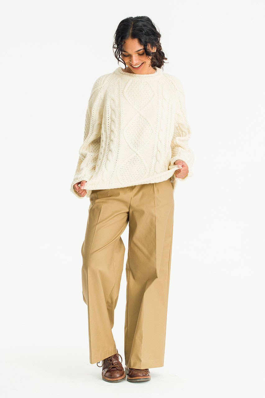 Camila Cotton Chino, Beige