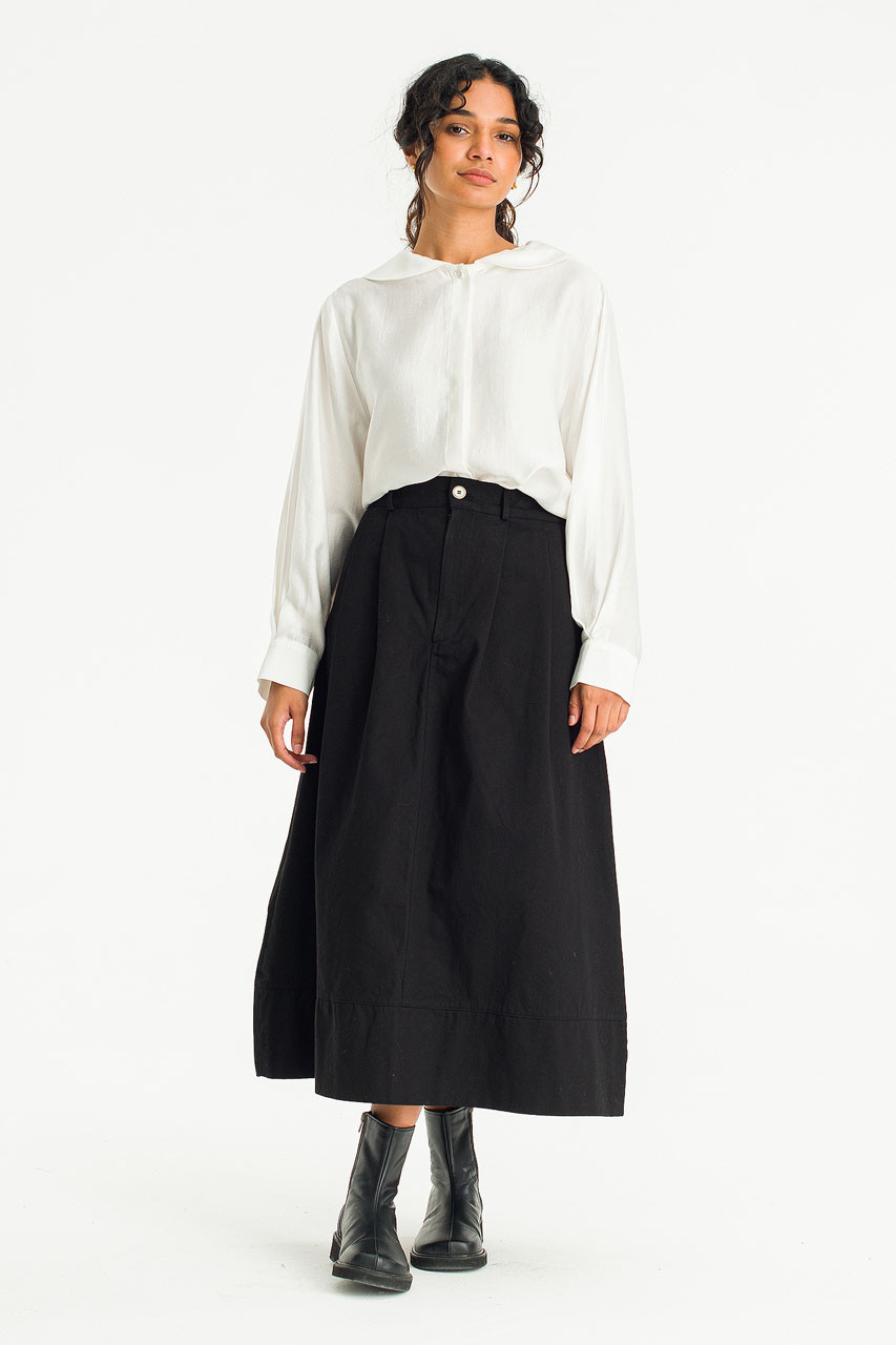 Bea Round Collar Blouse, Ivory