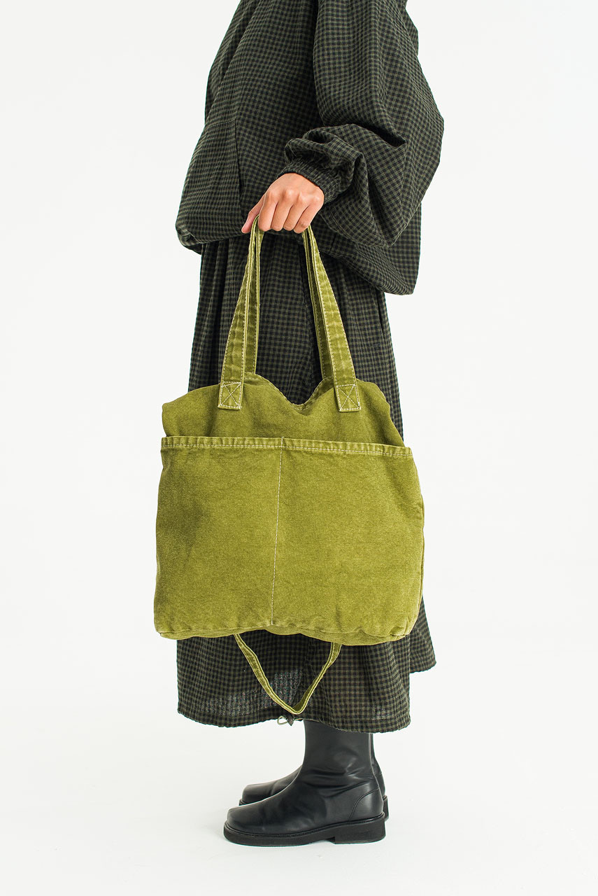 Pigment Tote, Pea Green