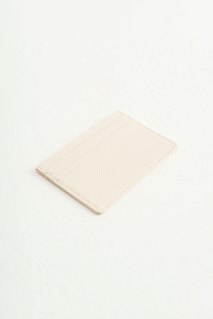 Leather Cardholder, Cream
