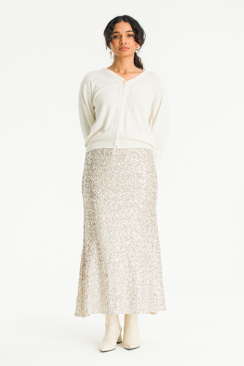 Twinkle Mid Length Skirt, Champagne
