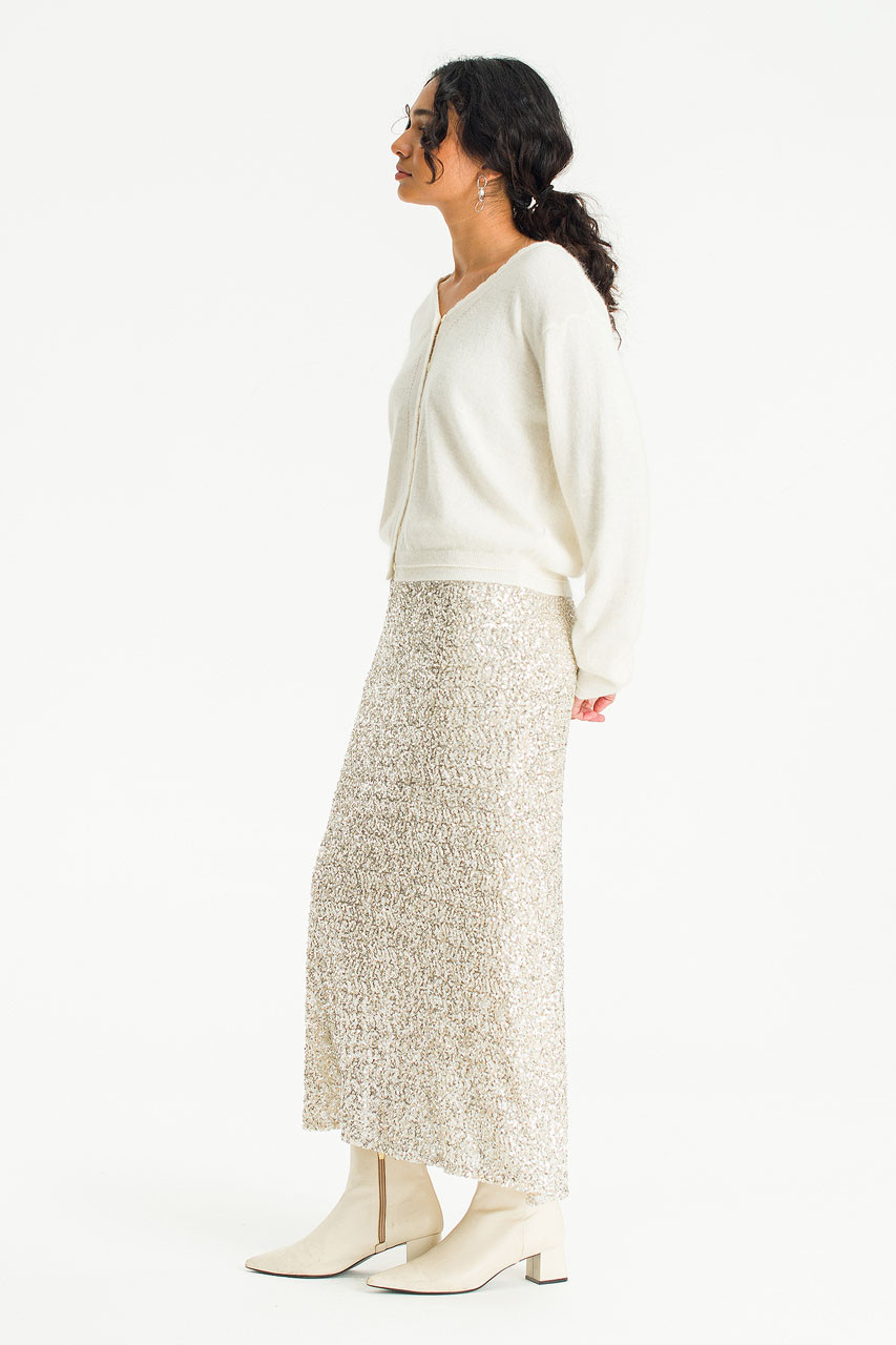 Twinkle Mid Length Skirt, Champagne