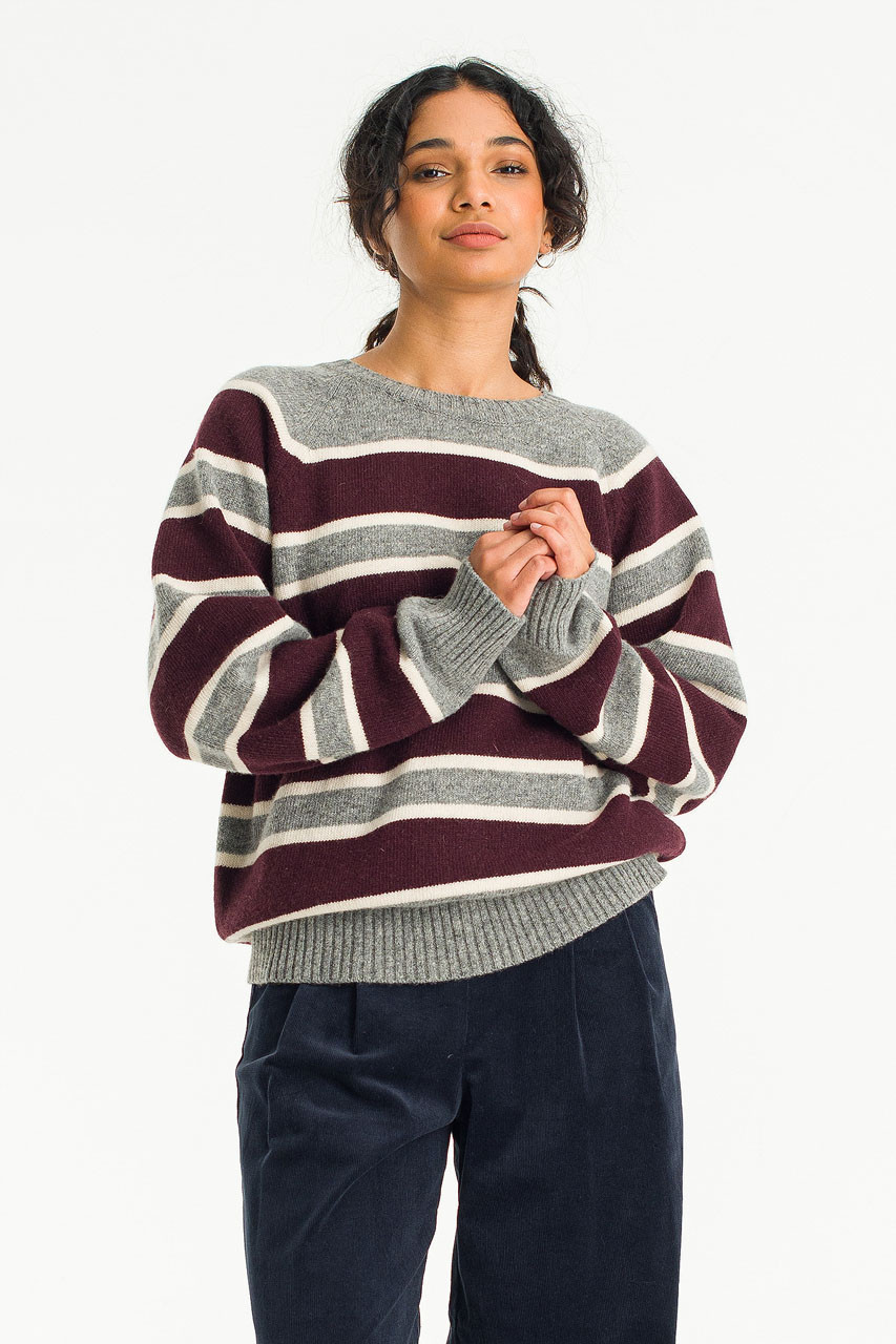 Aka Stripe Jumper, Grey