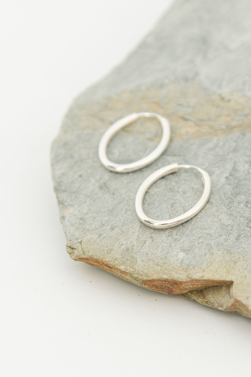 Eden Earrings, Silver