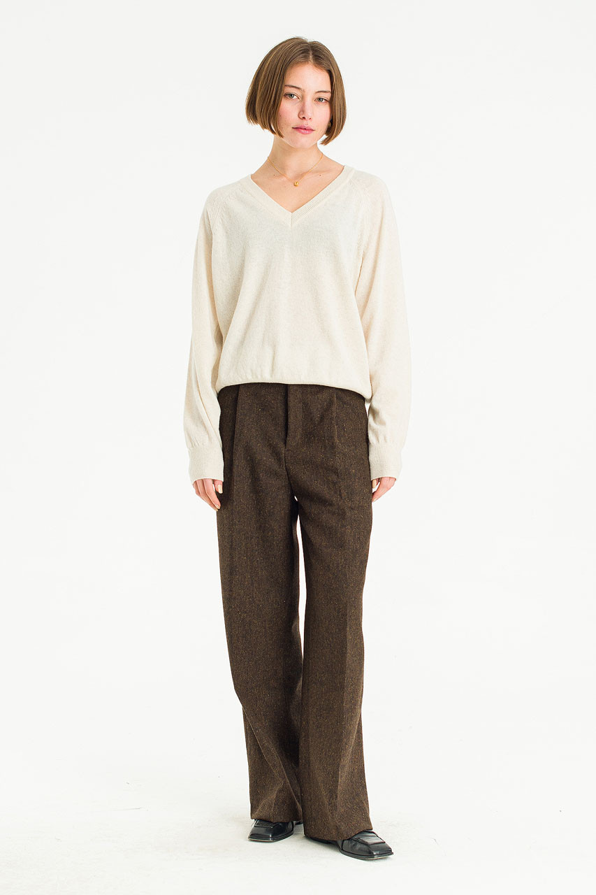 Wide-Cut Volk Trousers, Chestnut