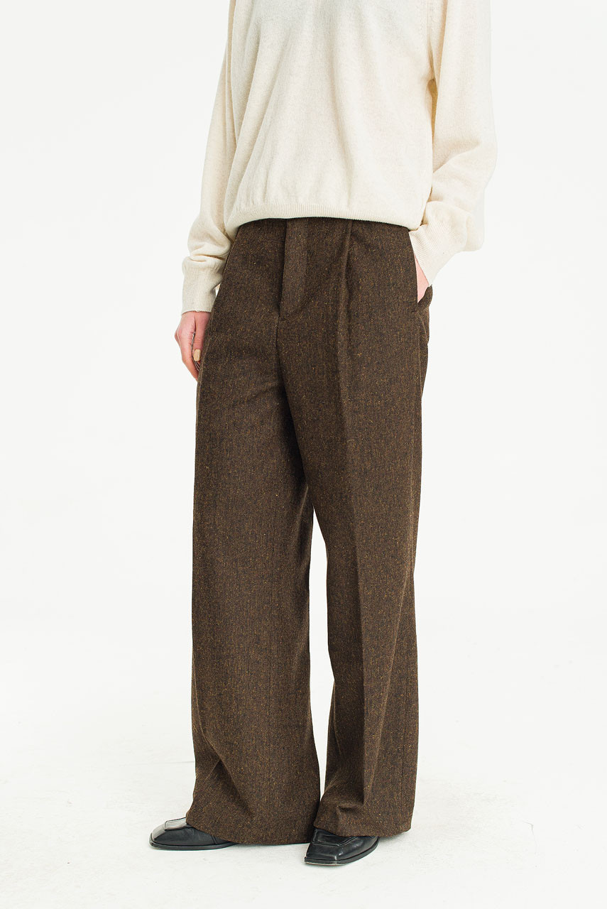 Wide-Cut Volk Trousers, Chestnut