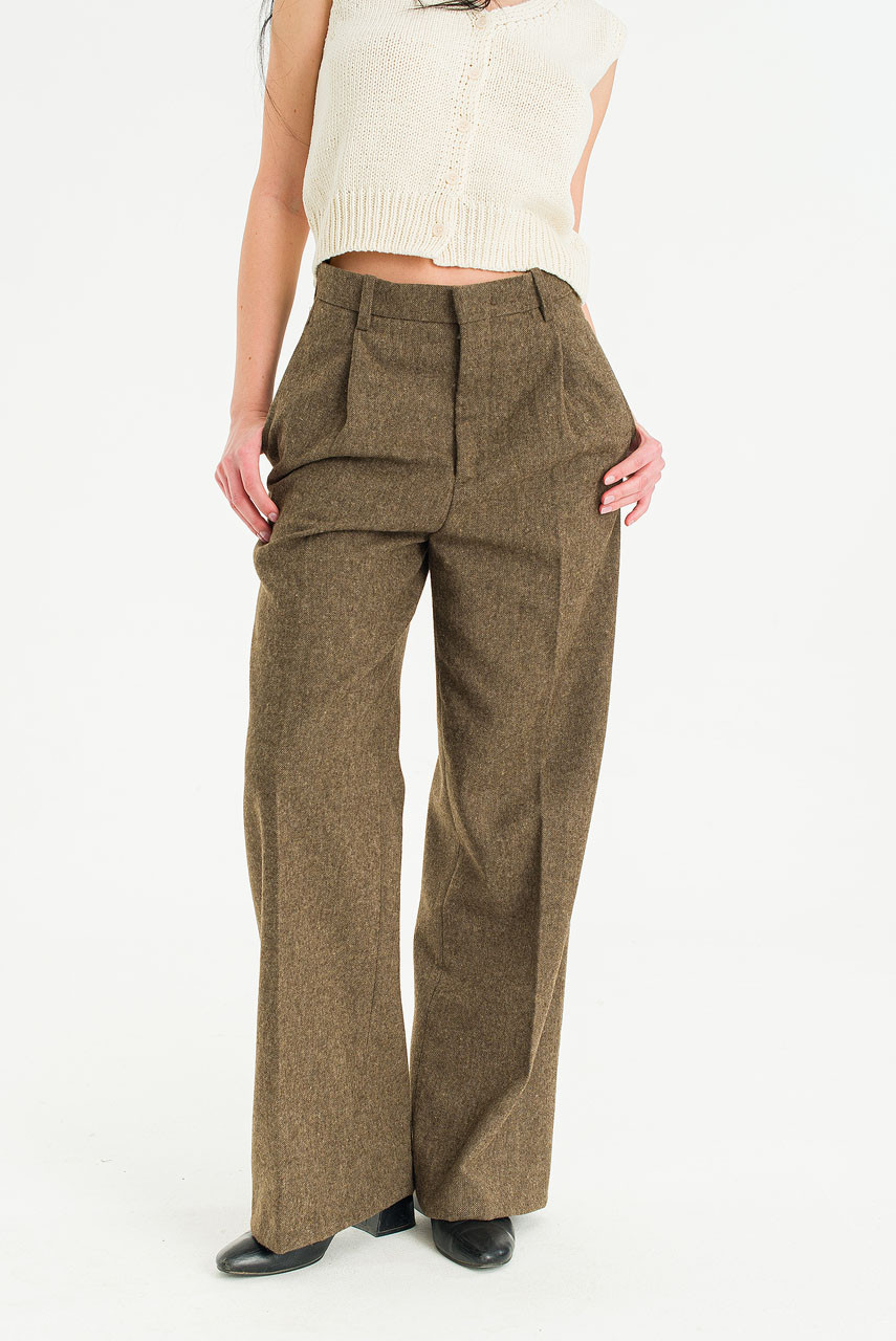 Wide-Cut Volk Trousers, Hazel