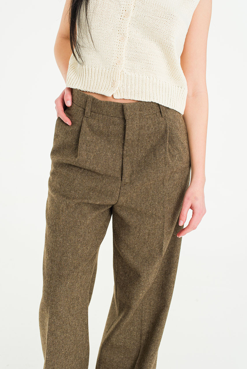 Wide-Cut Volk Trousers, Hazel
