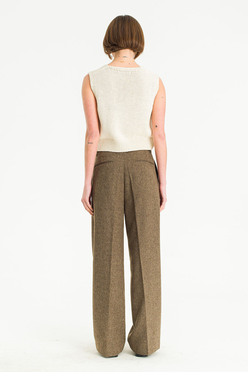 Wide-Cut Volk Trousers, Hazel