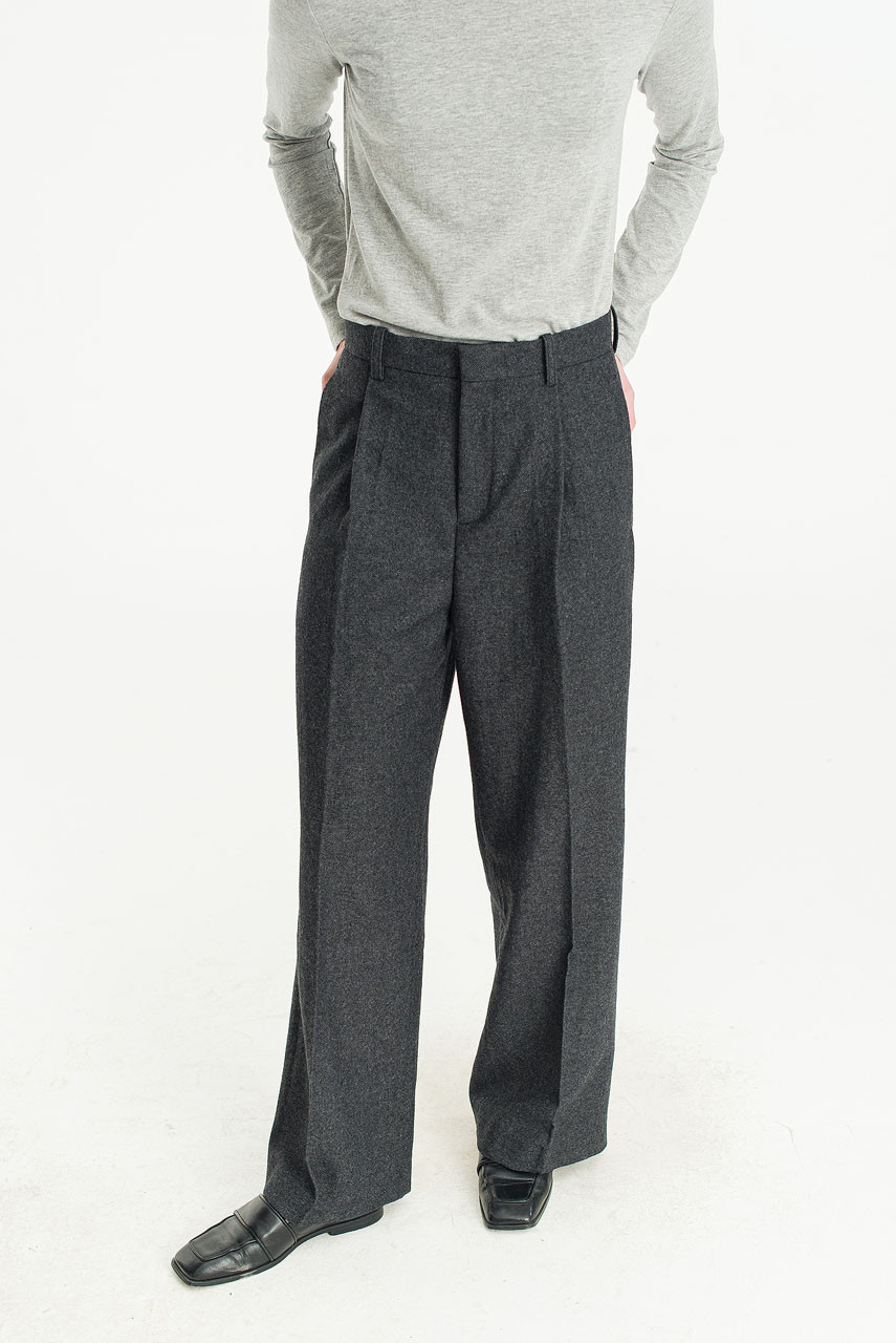 Wide-Cut Volk Trousers, Charcoal