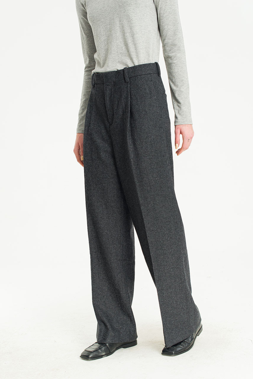 Wide-Cut Volk Trousers, Charcoal