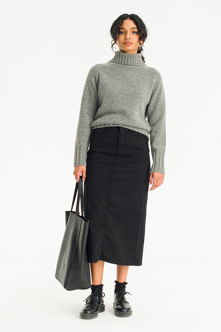 Simple Roll Neck Jumper, Grey