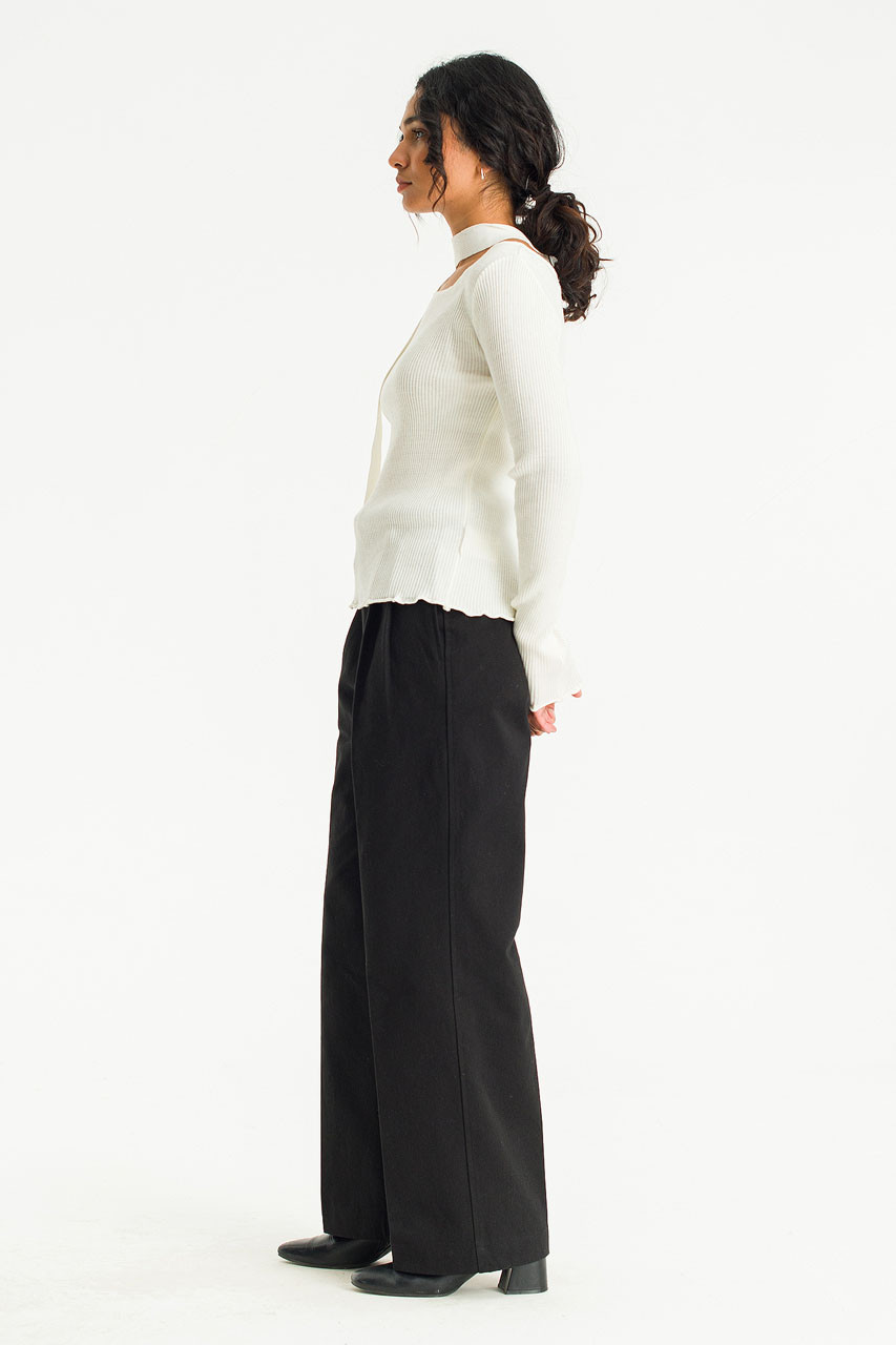 Meg Ribbed Tie And Jumper, Ivory