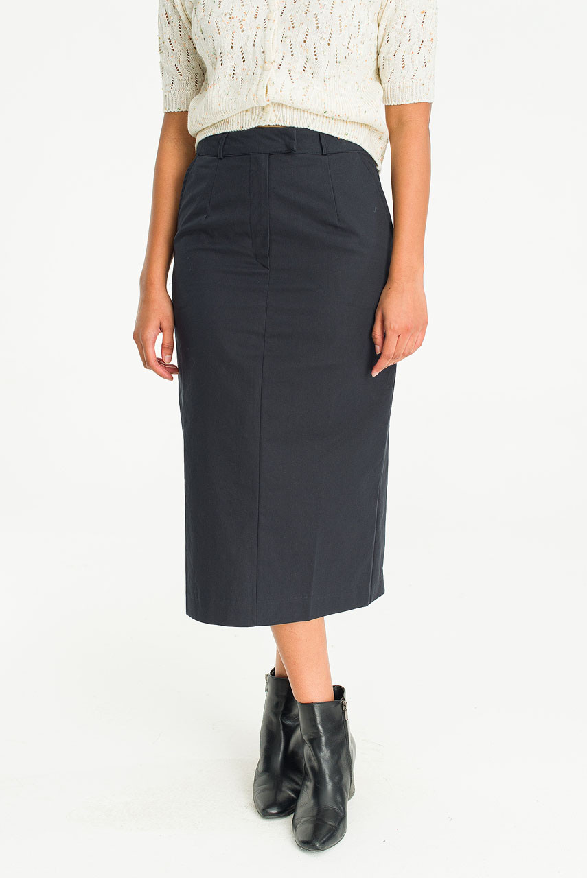 Aika Cotton Skirt, Black