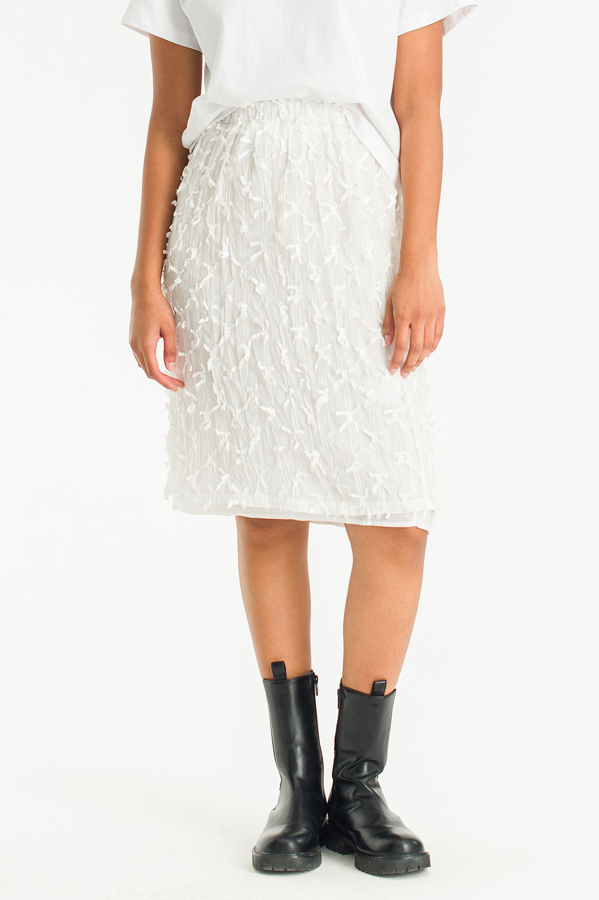Kiara Cotton Lace Mini Skirt, Ivory