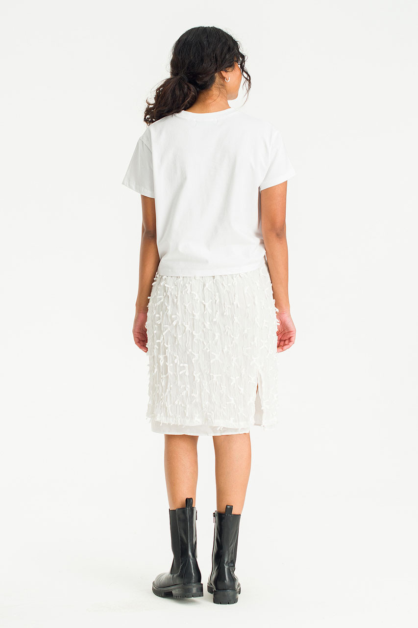 Kiara Cotton Lace Mini Skirt, Ivory