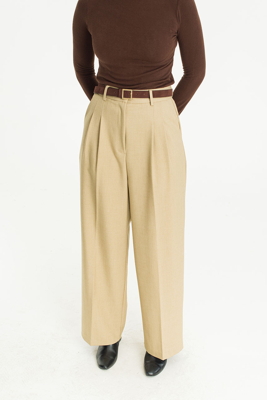Rei High Waist Slacks, Beige