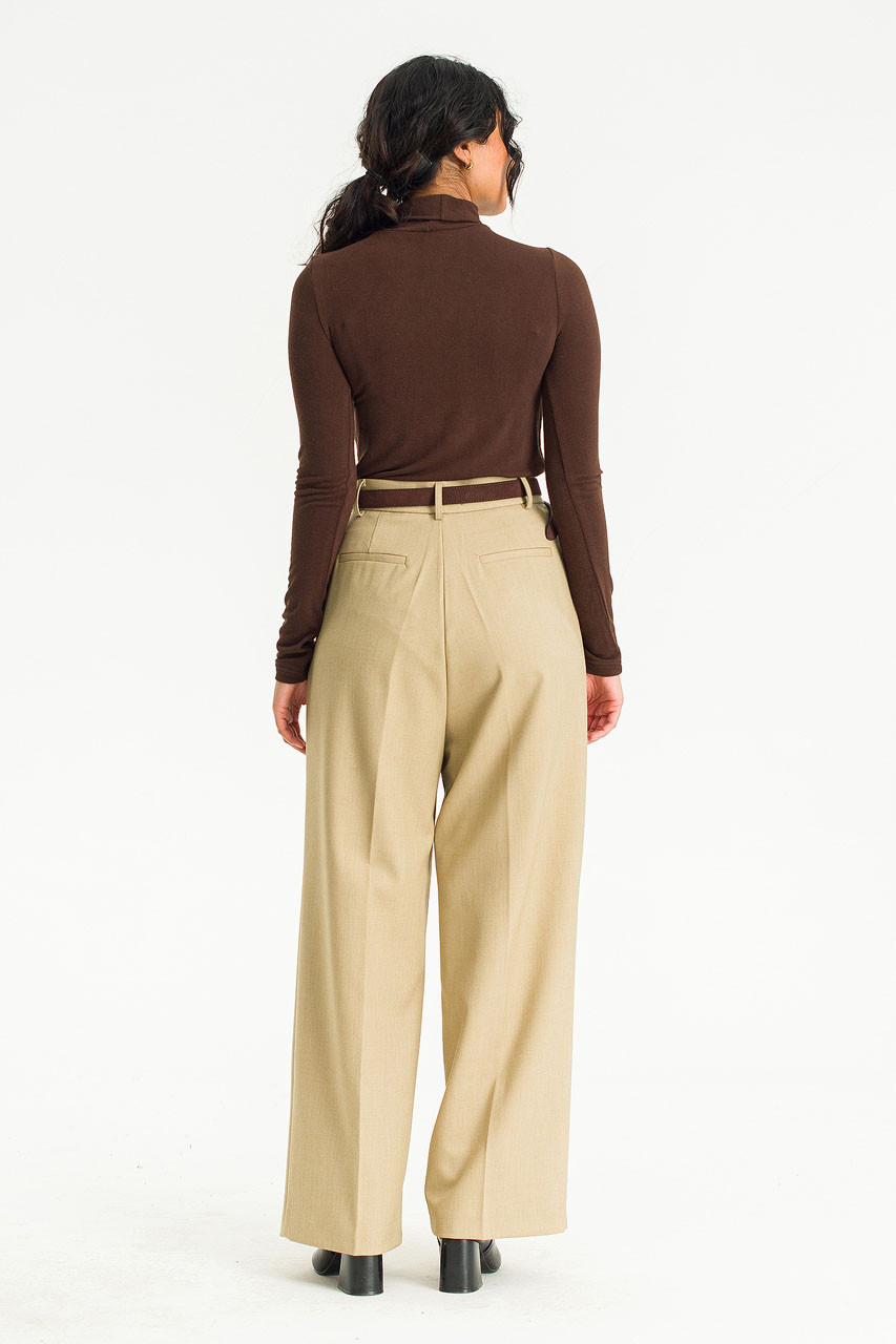Rei High Waist Slacks, Beige