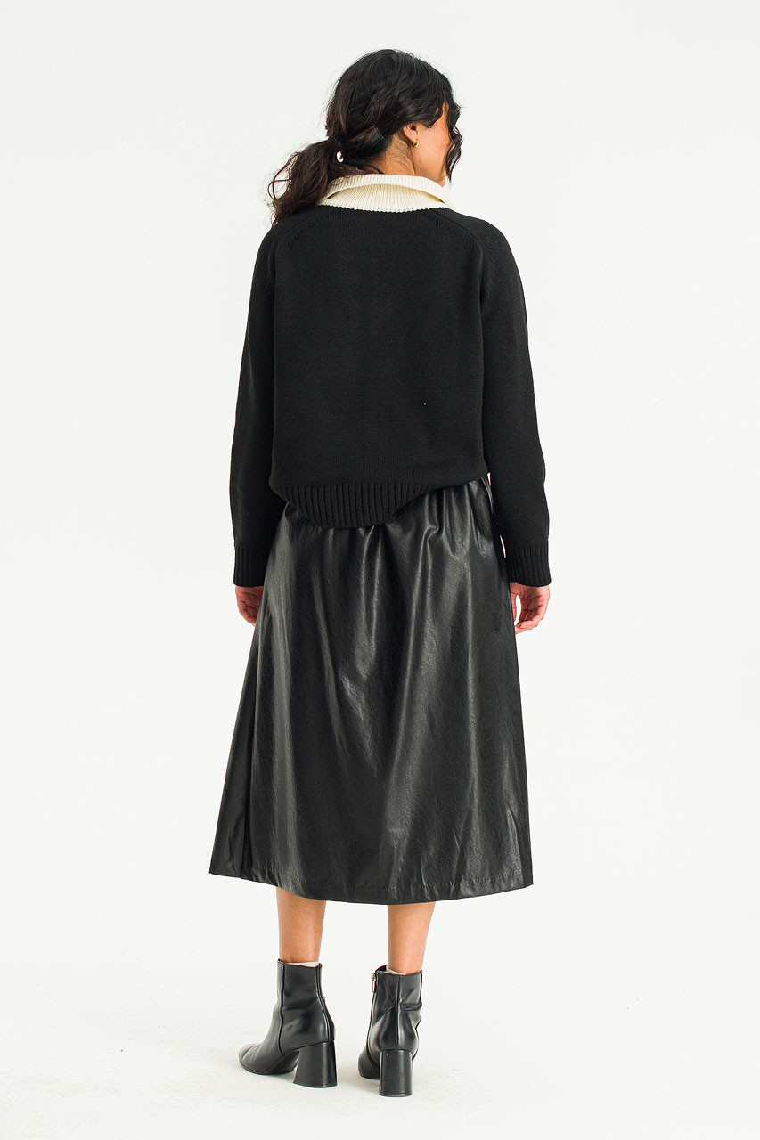 Kimmie Colour Contrast Zip Up, Black