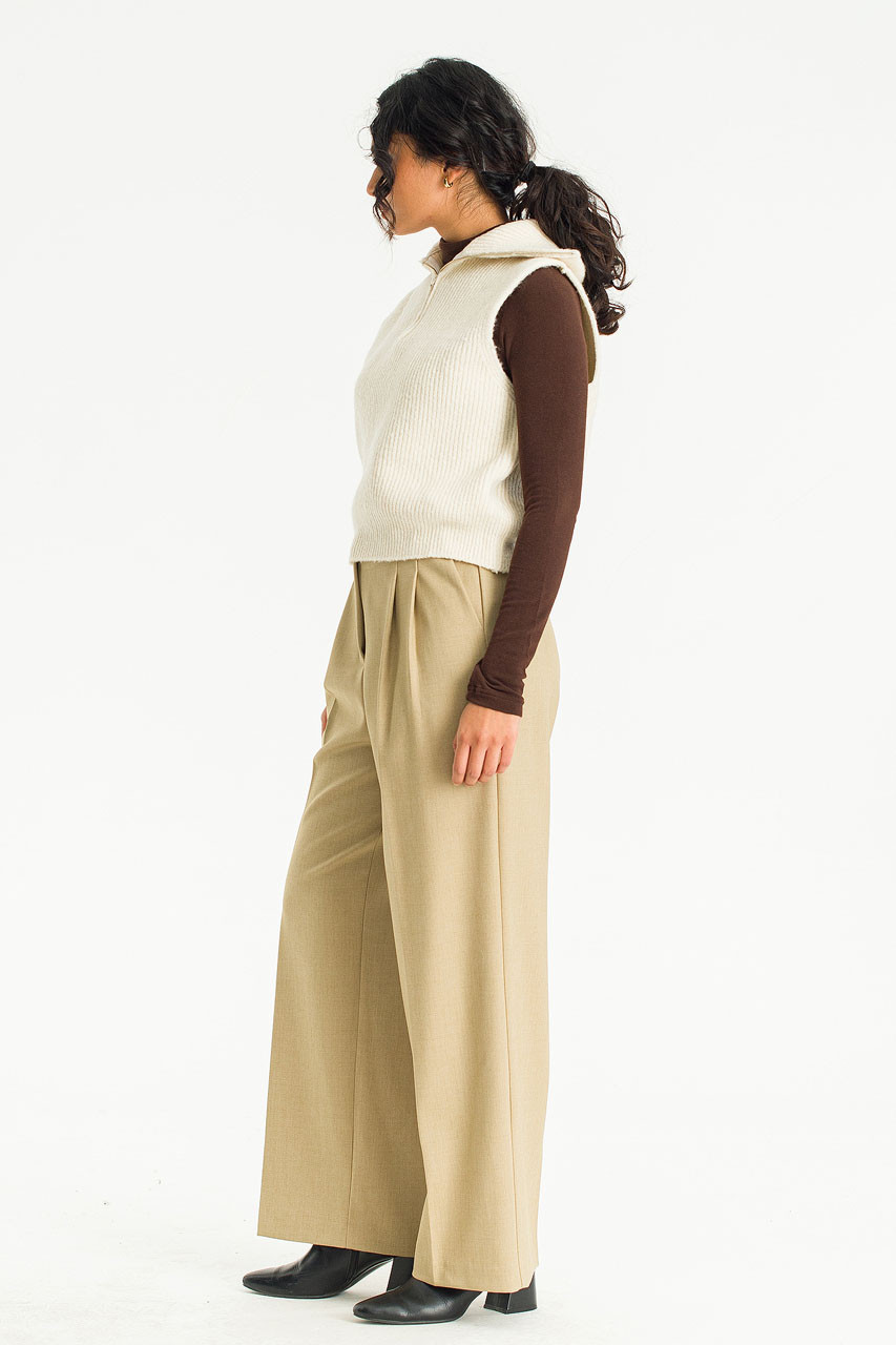 Aden Zip Up Vest, Ivory