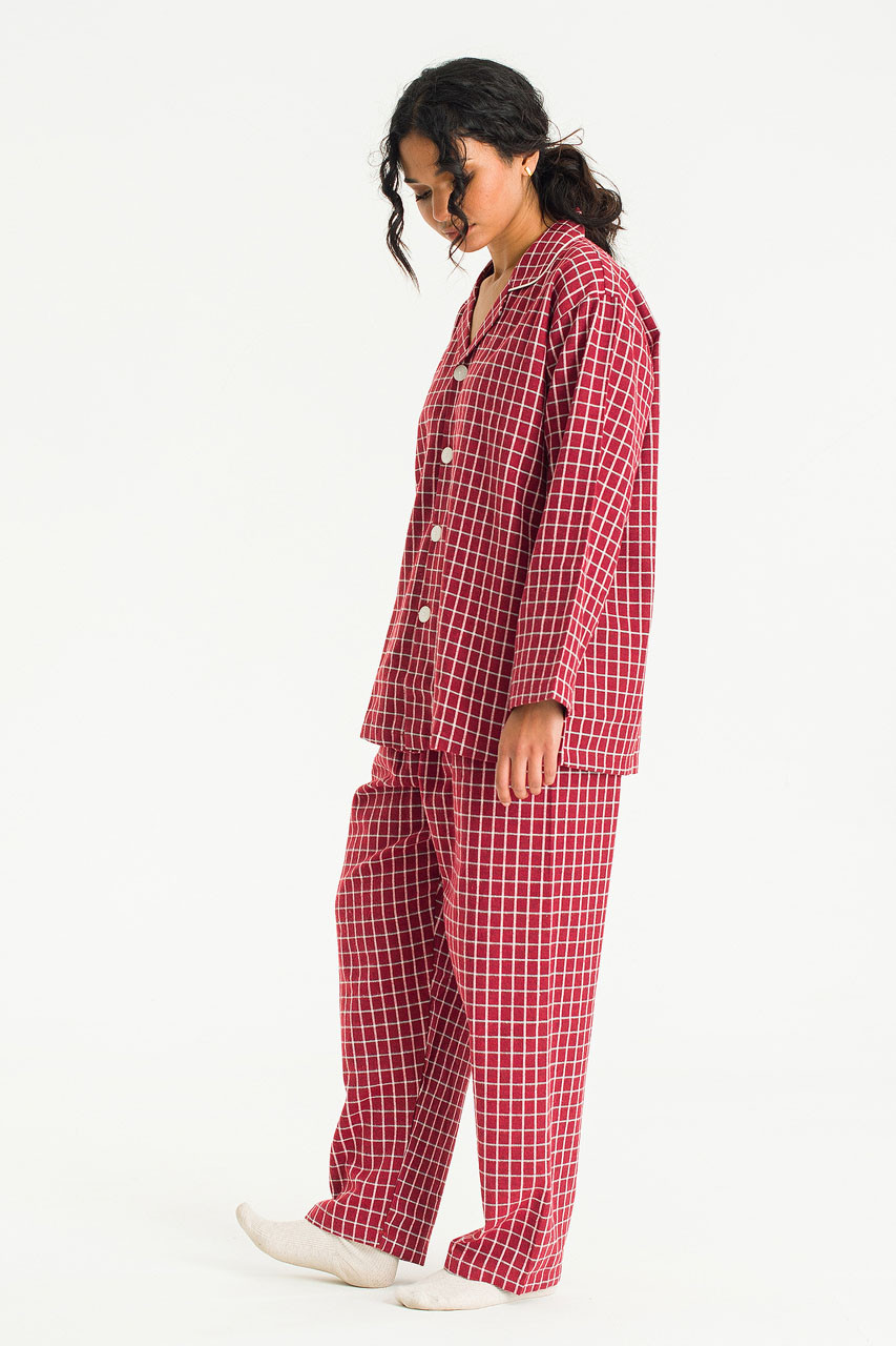 Hiro Check Pyjamas, Red