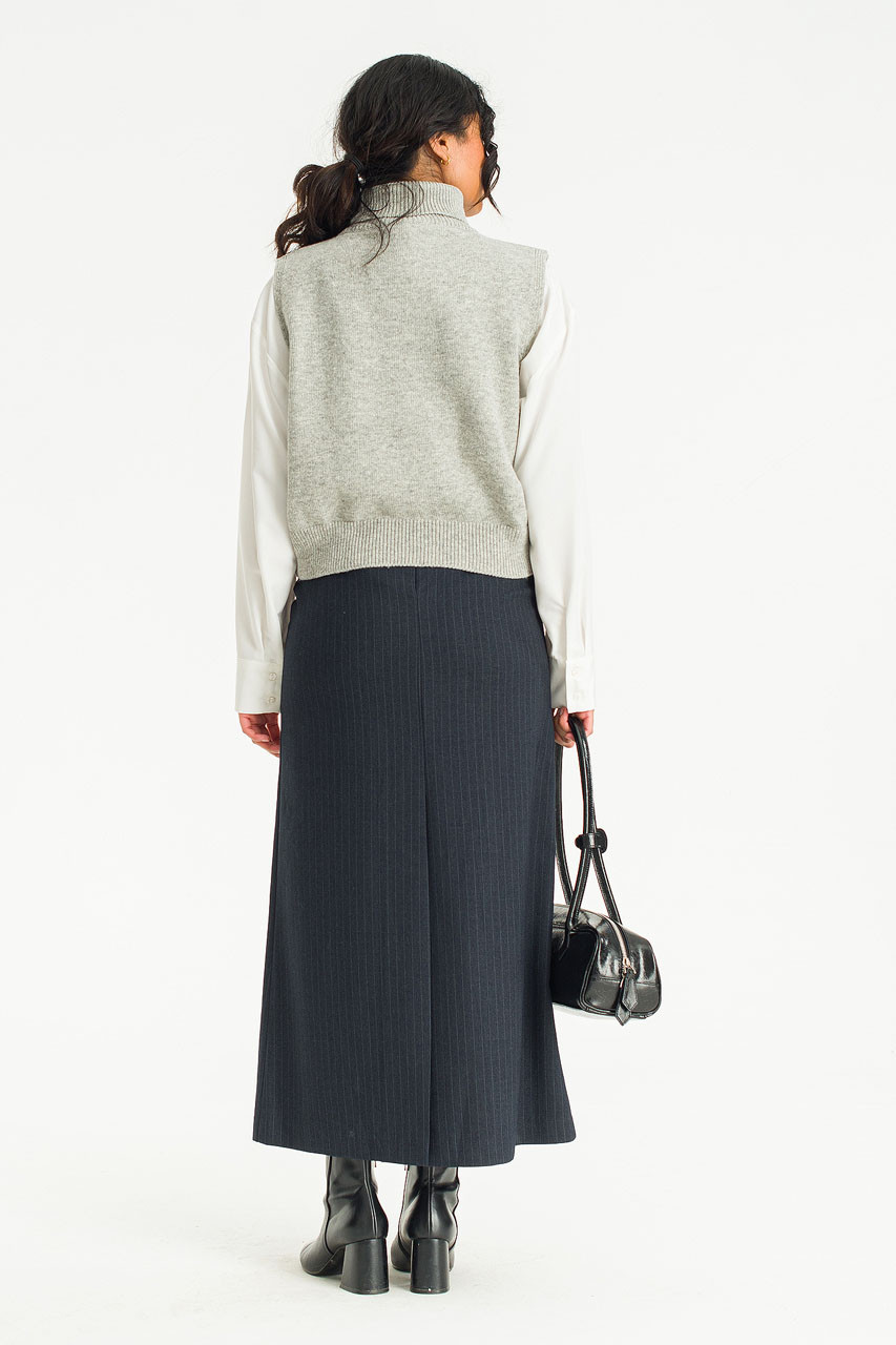 Caroline Roll Neck Vest, Grey