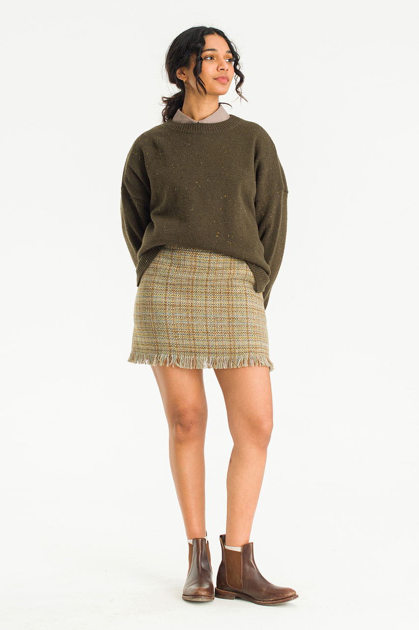 Alice Tweed Mini Skirt, Mustard