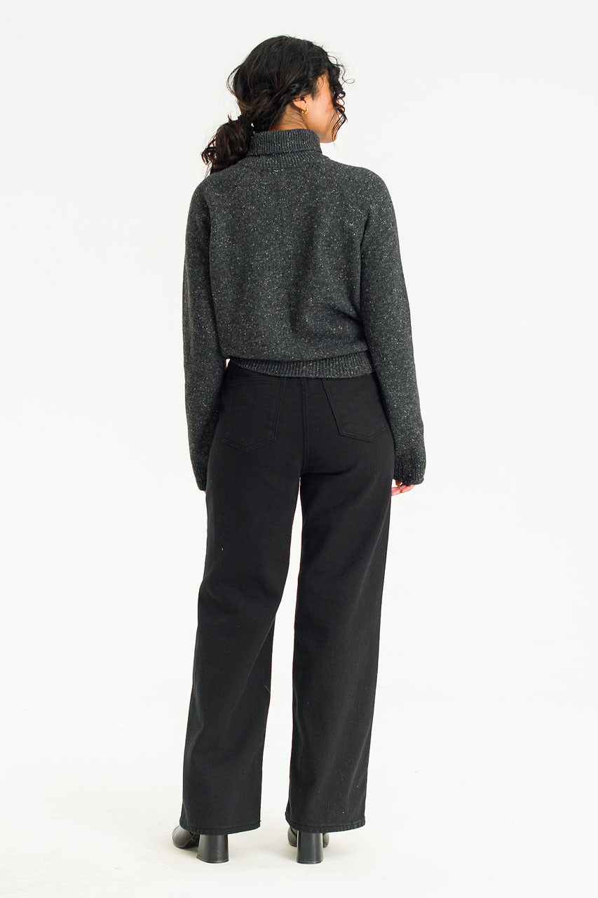 Aoi Cotton Wide Jean, Black