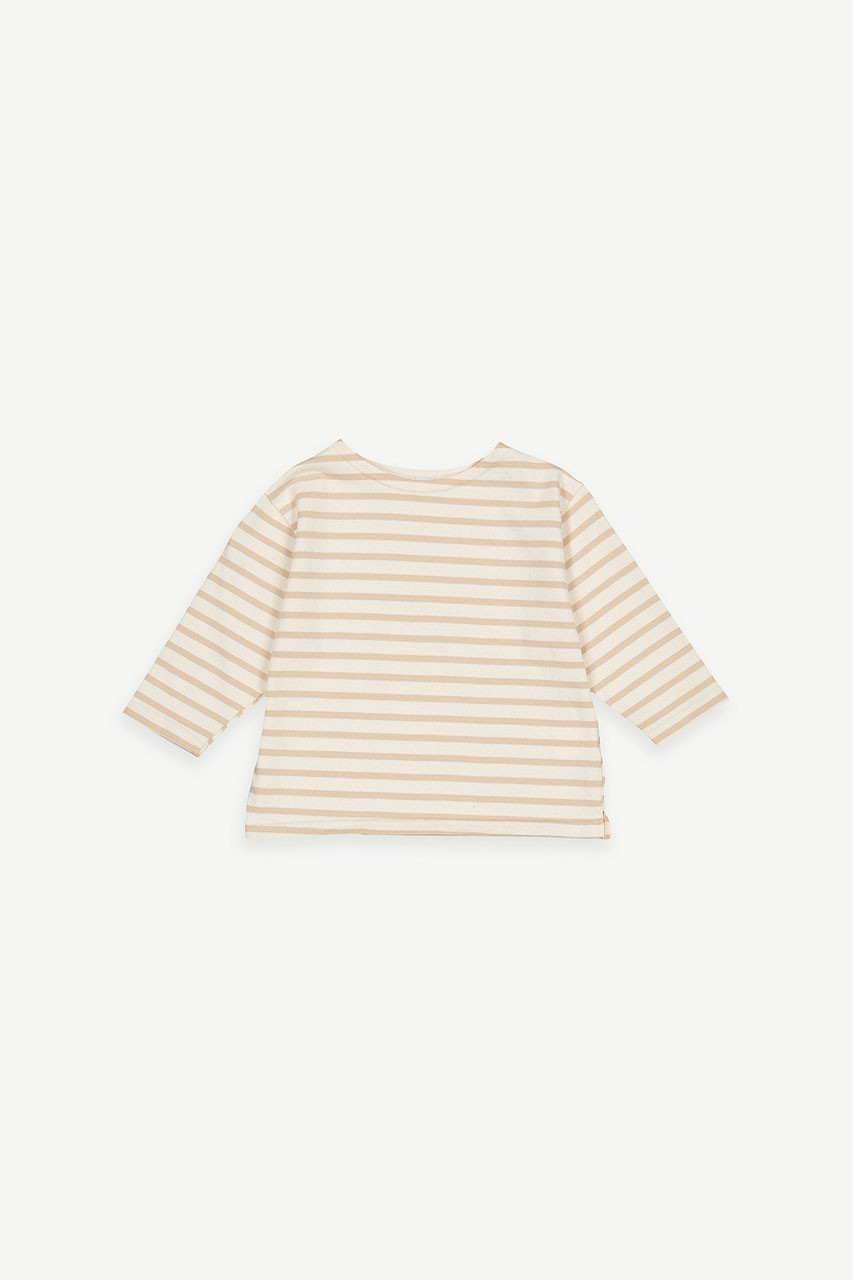 Mini Olive | Pastel Stripe Tee, Beige