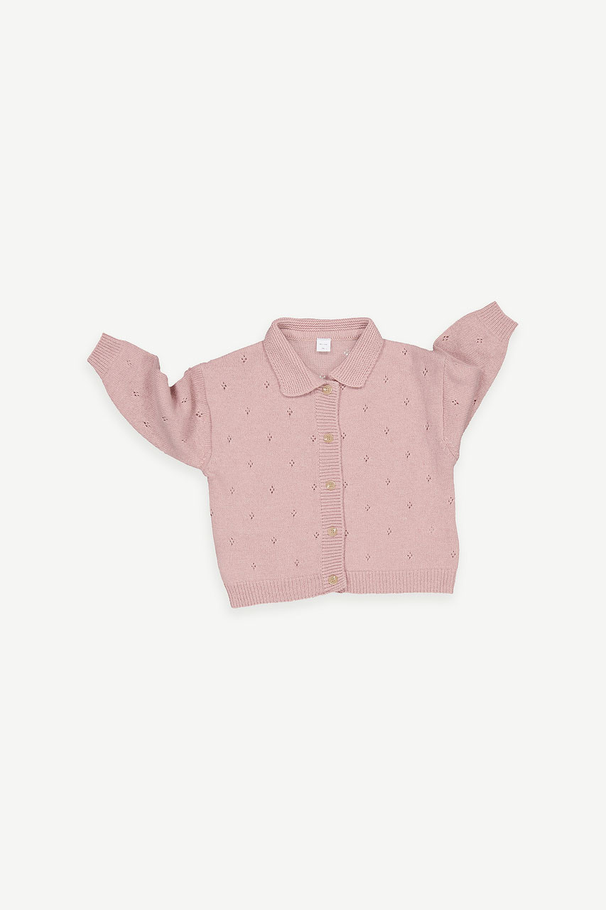 Mini Olive | Juliet Collar Cardigan, Pink