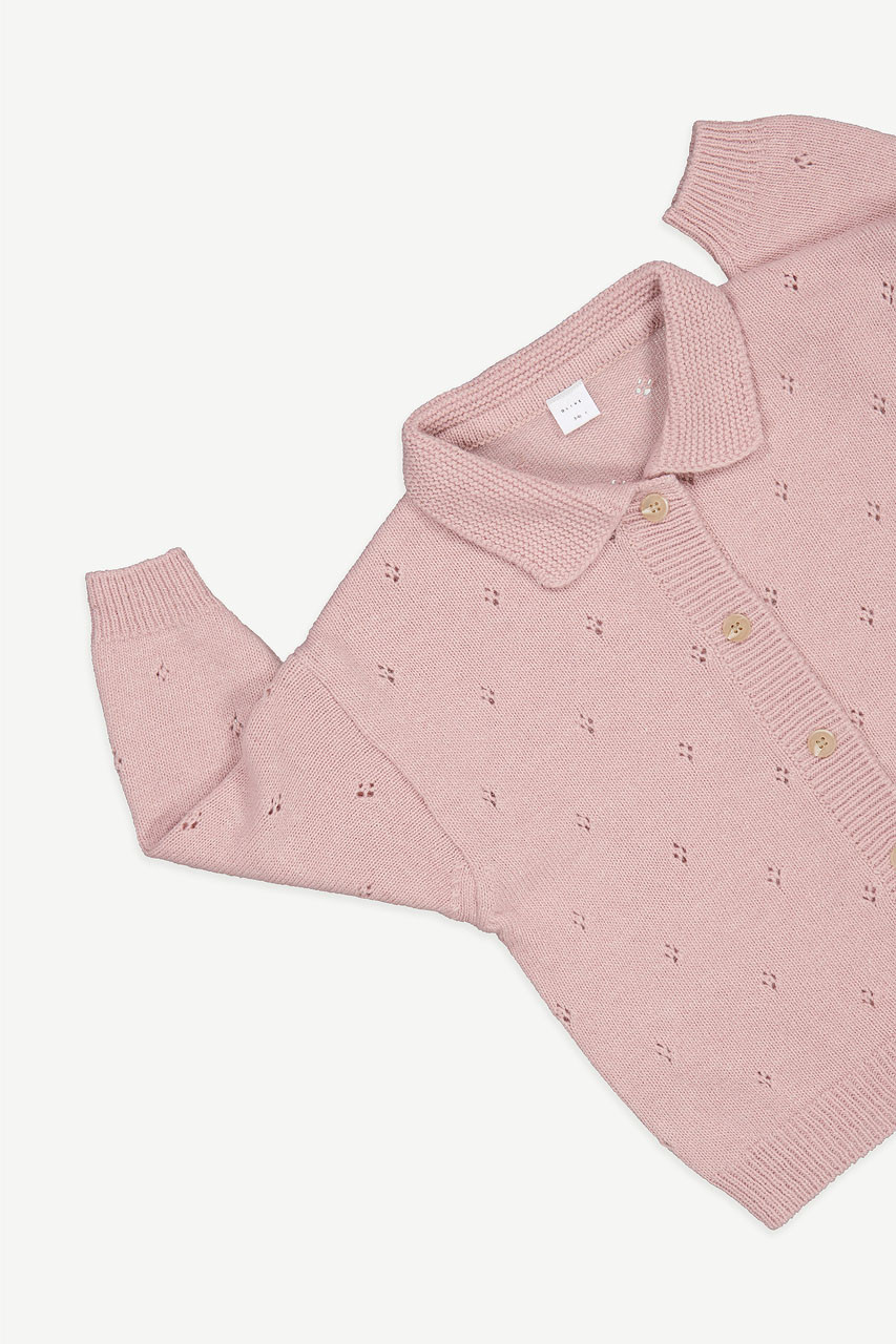 Mini Olive | Juliet Collar Cardigan, Pink