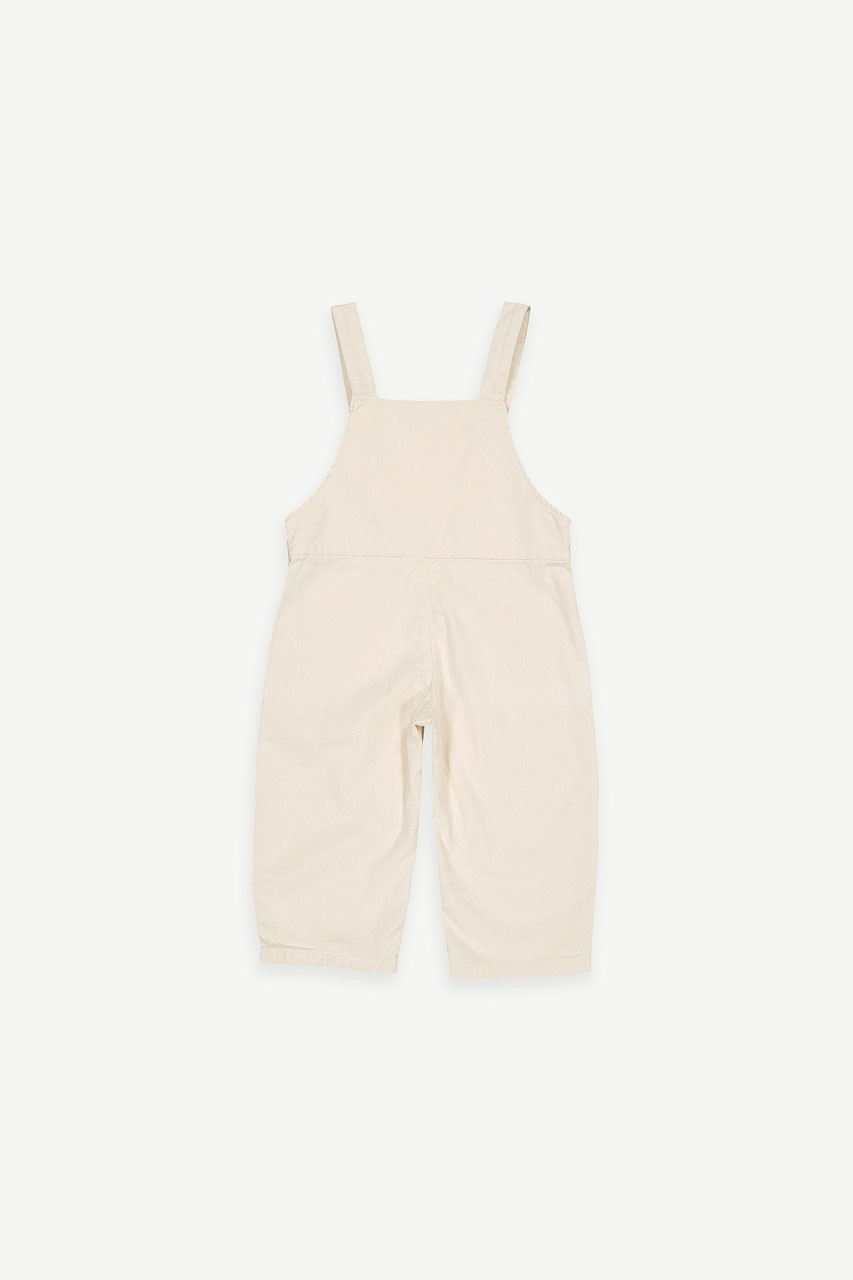 Mini Olive | Cotton Dungaree, Ivory