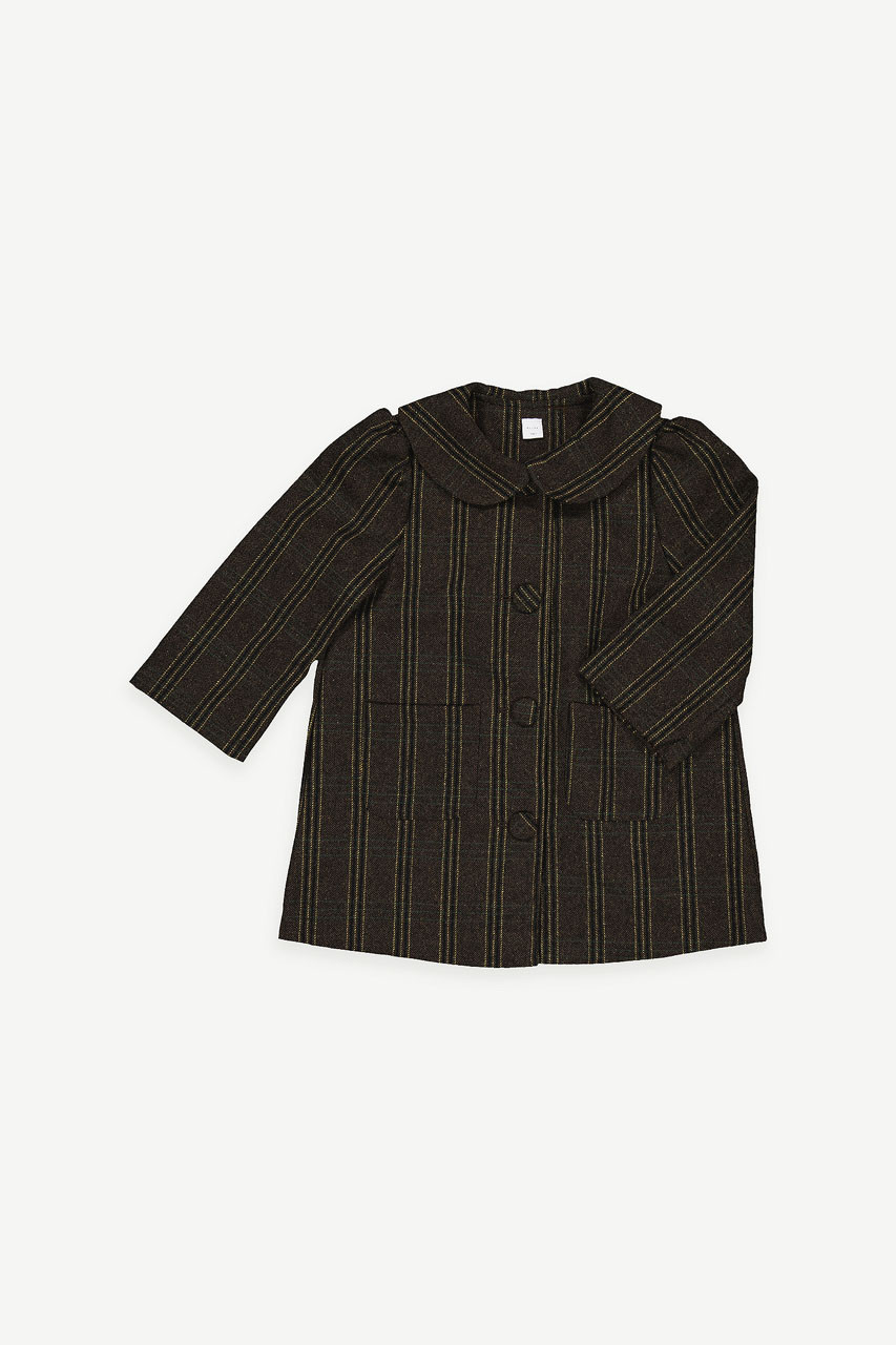 Mini Olive | Bonnie Check Coat, Brown