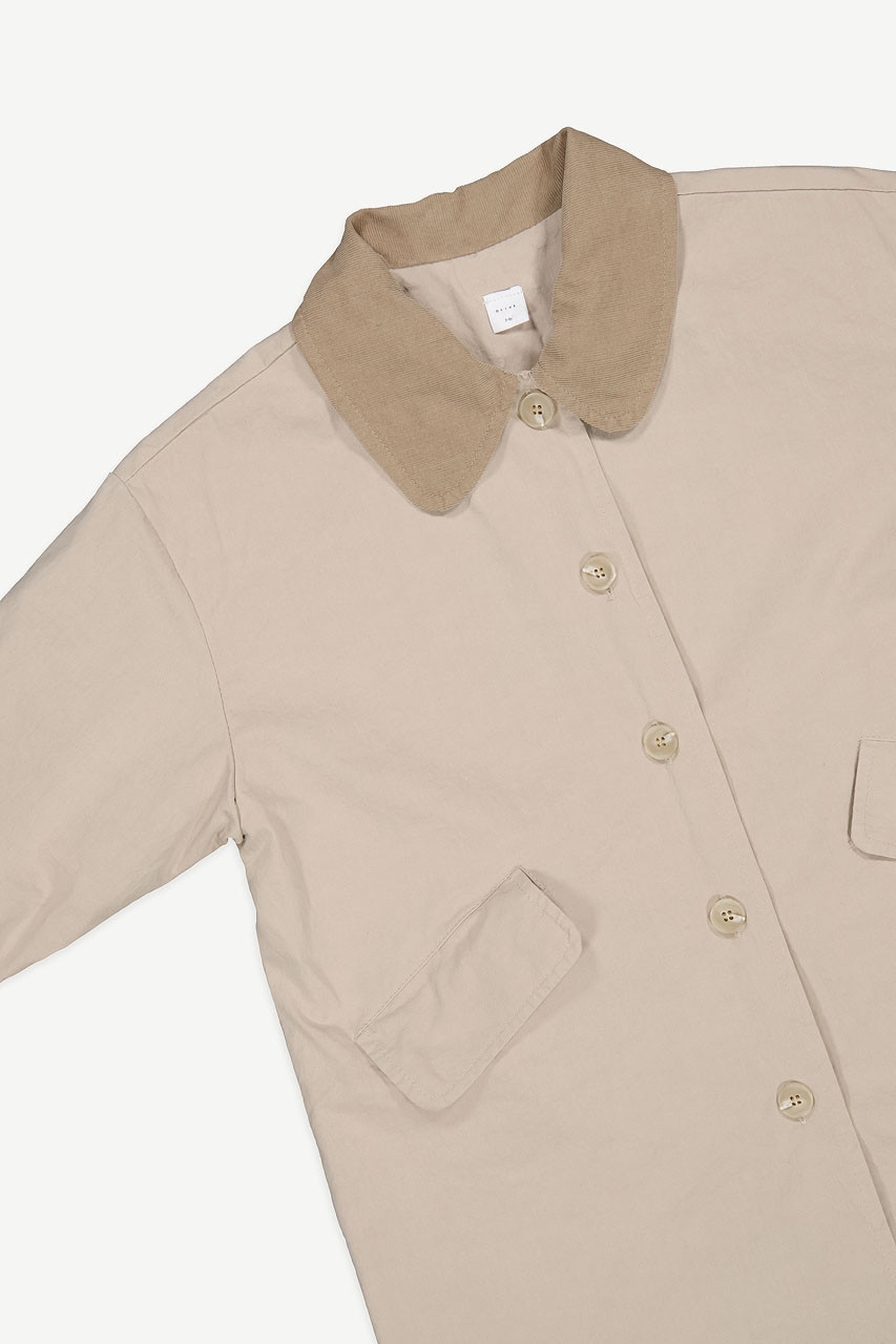 Mini Olive | Single Button Field Coat, Beige