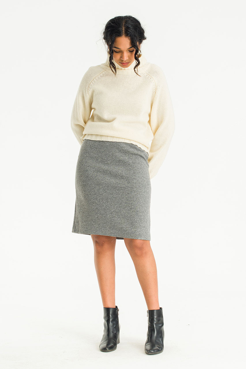 Yuna Hound Tooth Check Mini Skirt, Grey