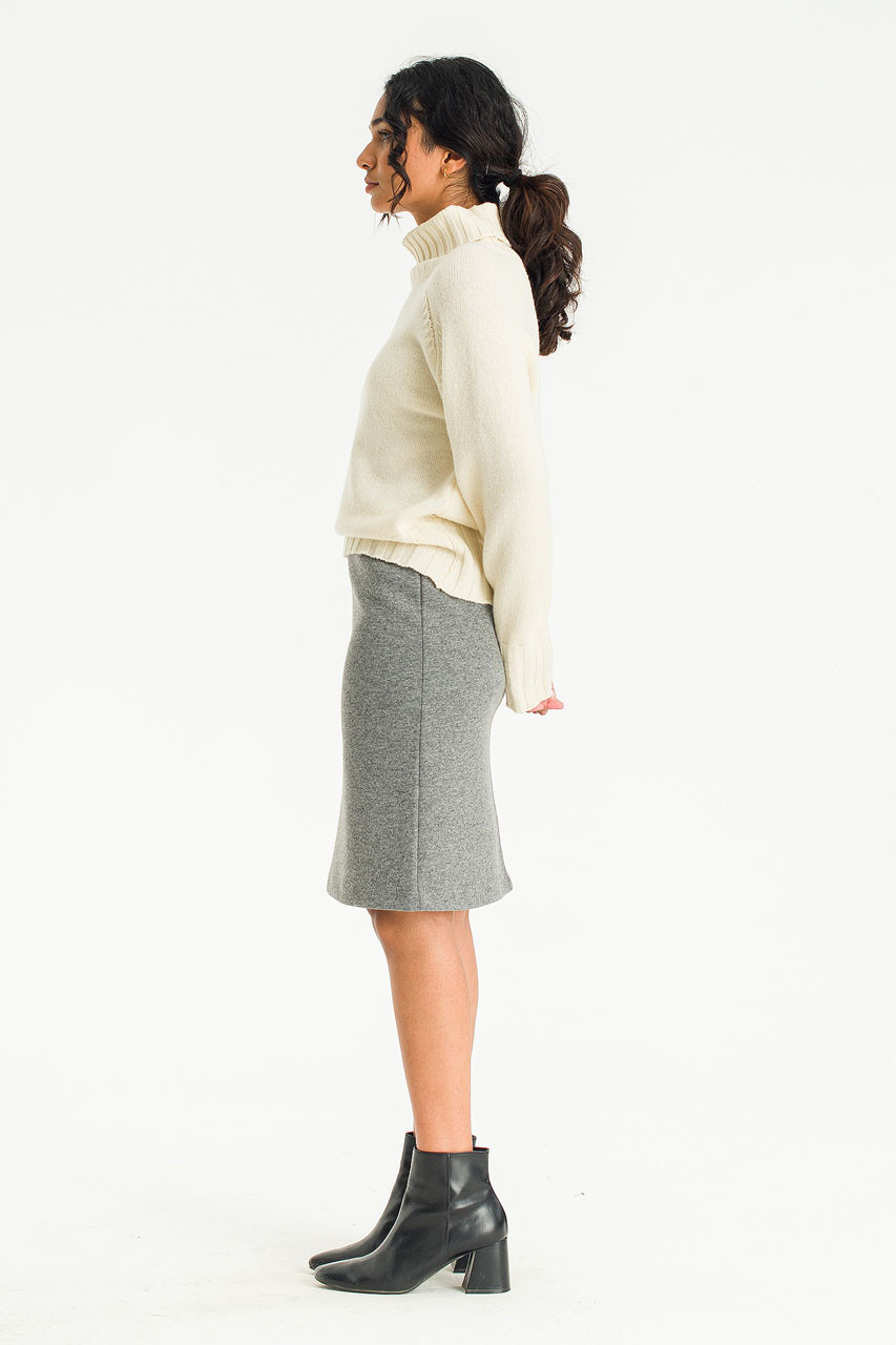 Yuna Hound Tooth Check Mini Skirt, Grey