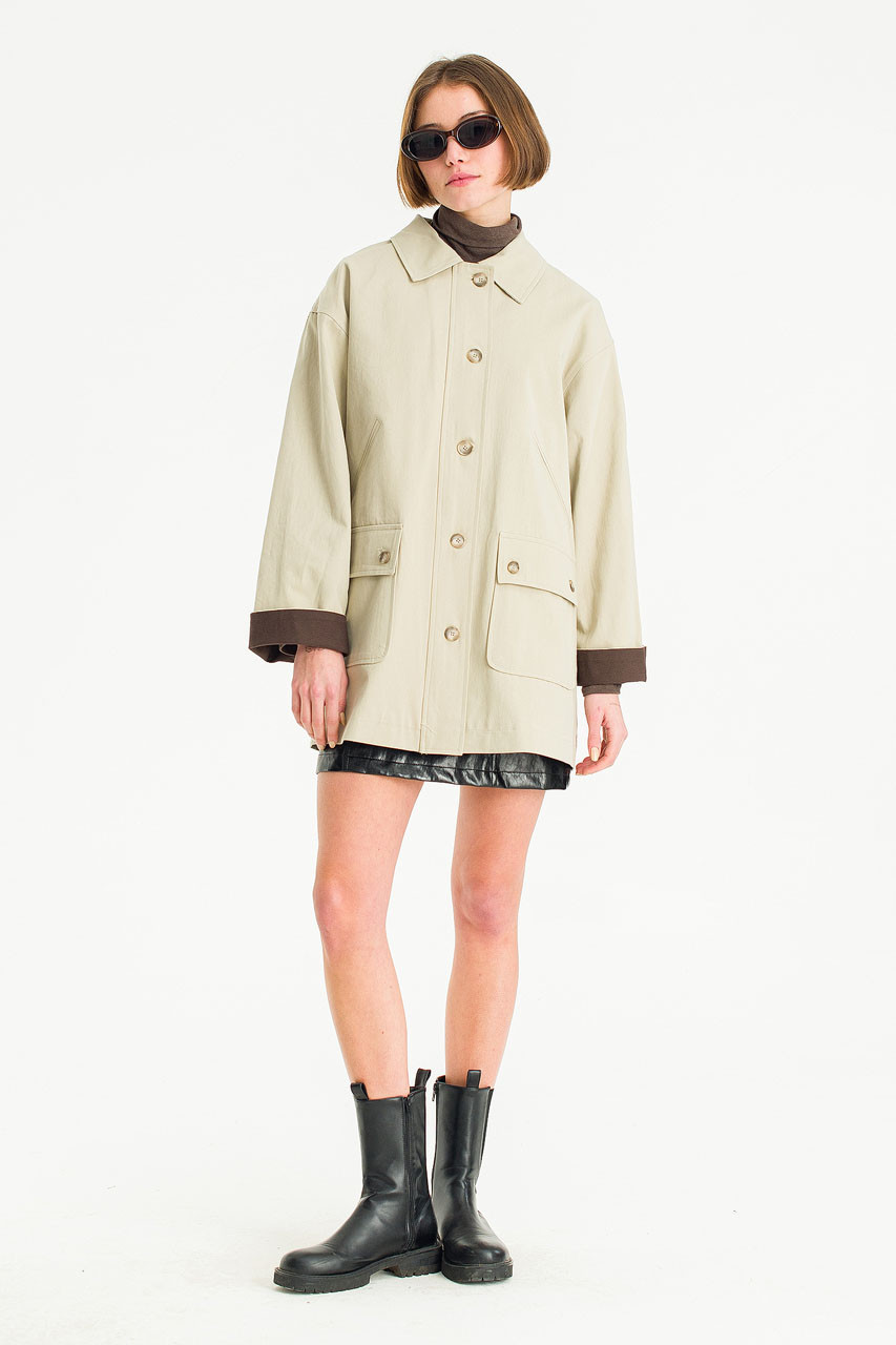 Yu Contrast Field Jacket, Beige