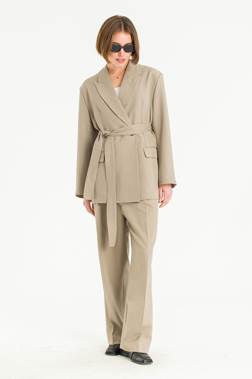 Mei Double Breasted Jacket, Beige