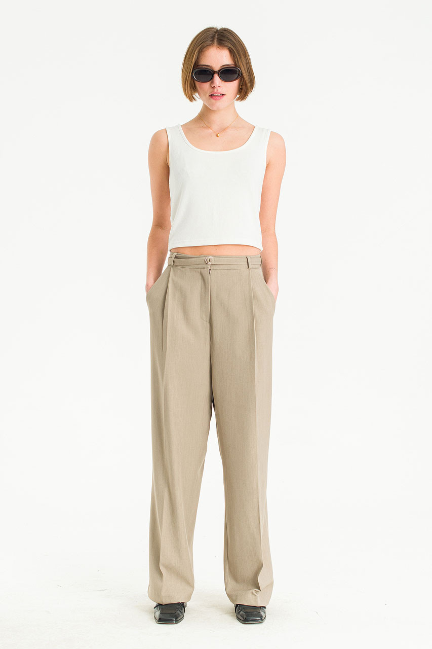 Mei Pintuck Trousers, Beige