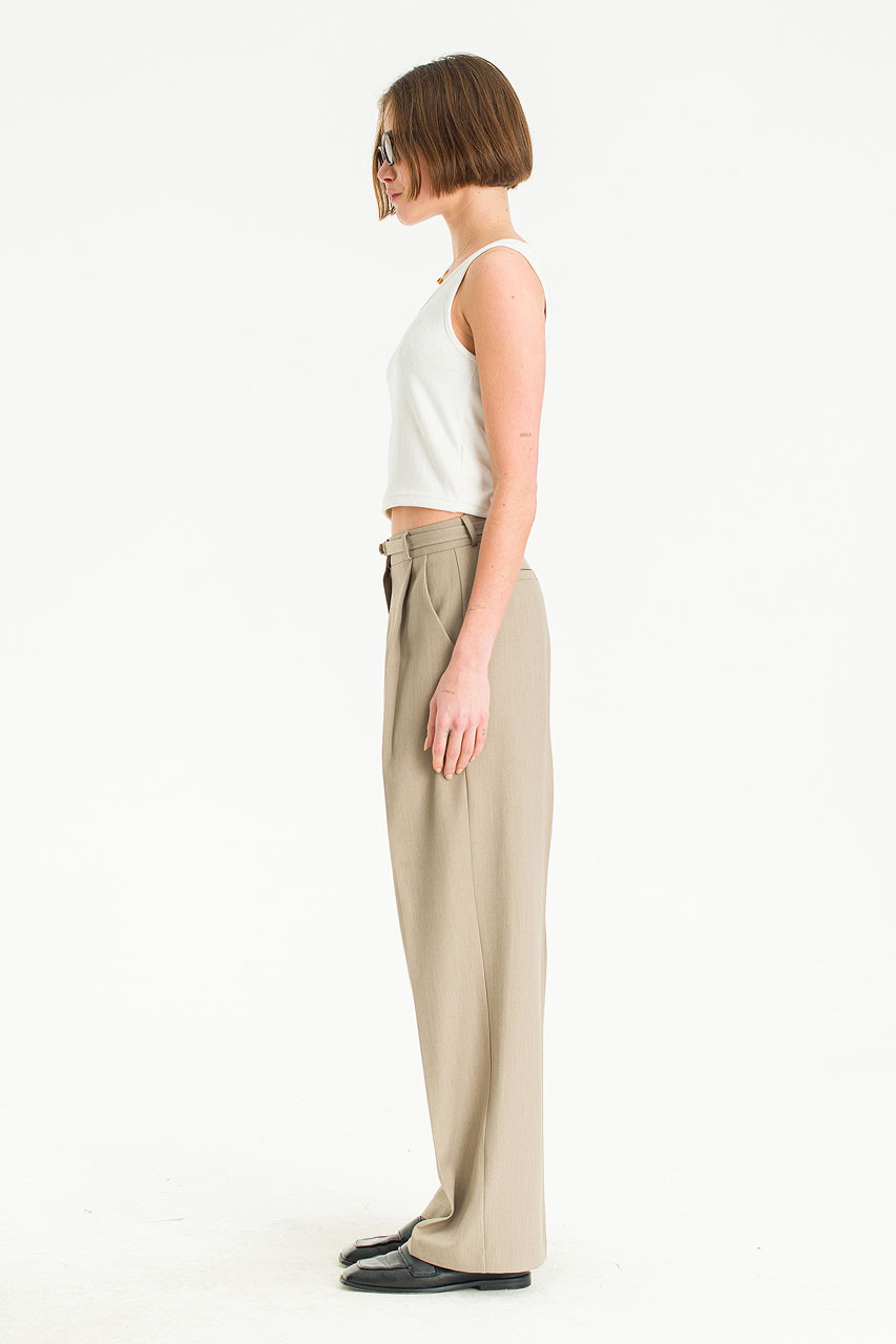 Mei Pintuck Trousers, Beige