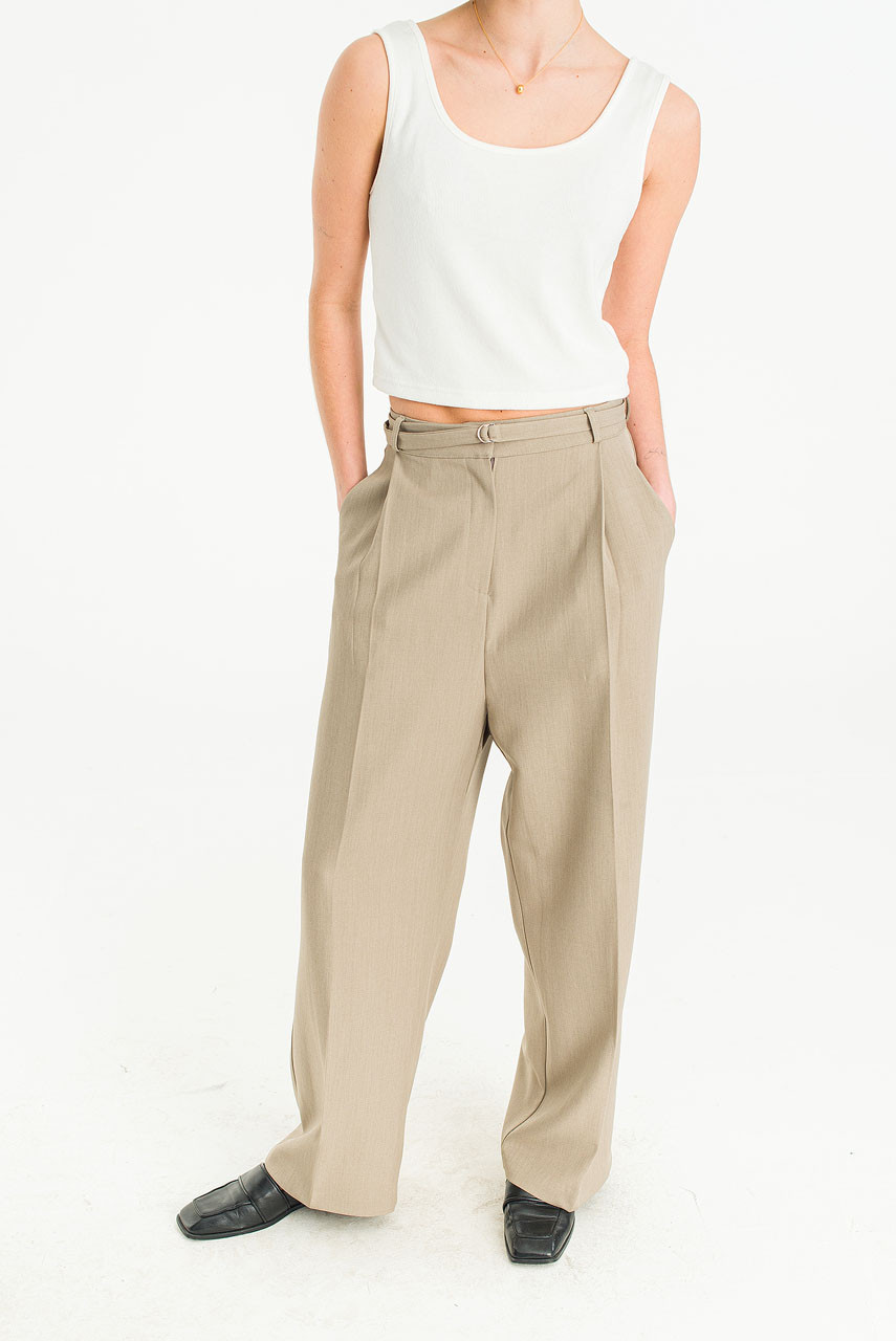 Mei Pintuck Trousers, Beige