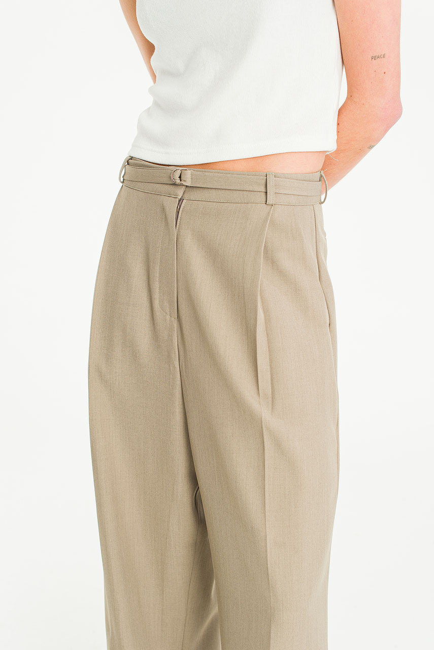 Mei Pintuck Trousers, Beige