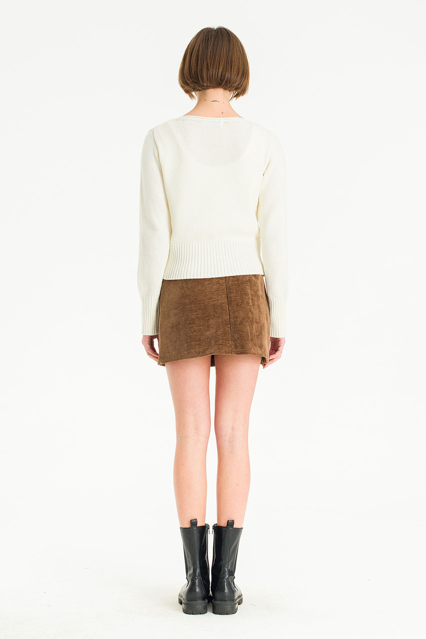 Hina Boat Neck Jumper, Ivory