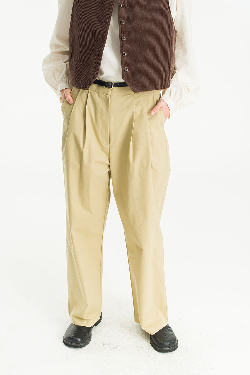 Minako Cotton Belted Pants, Wood