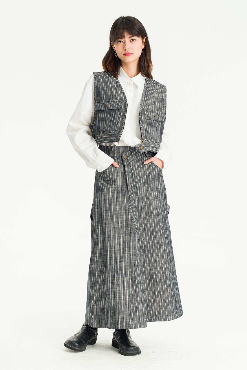 Herringbone Denim Vest, Denim