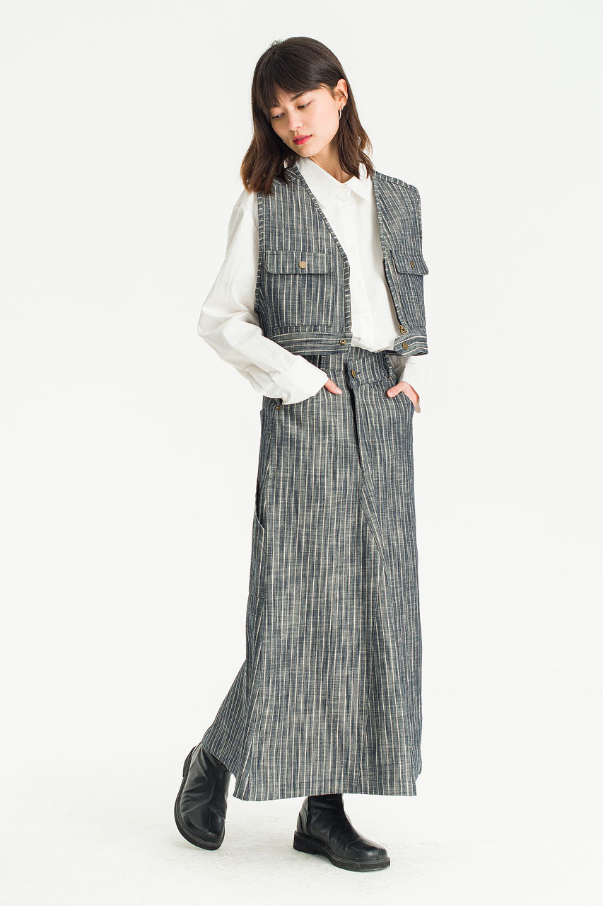 Herringbone Denim Vest, Denim