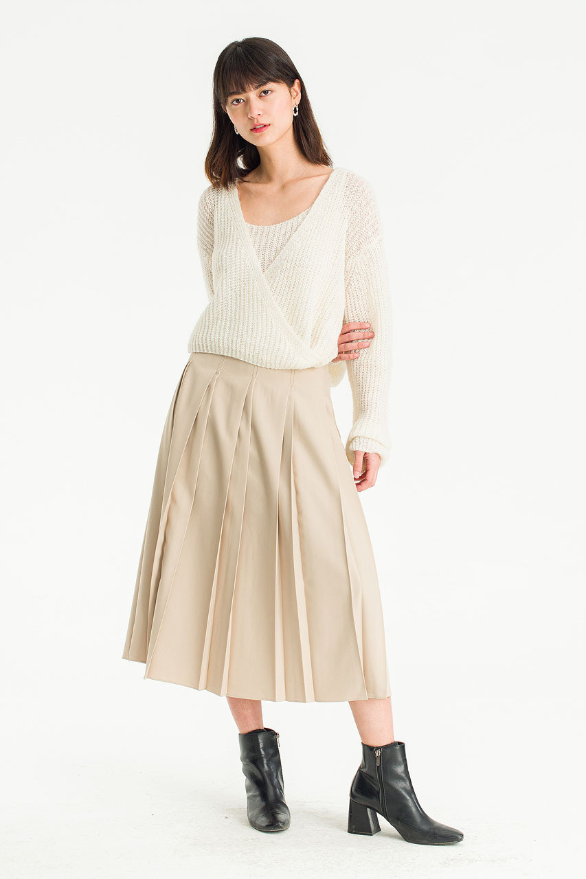 Juma Pintuck Skirt, Light Beige
