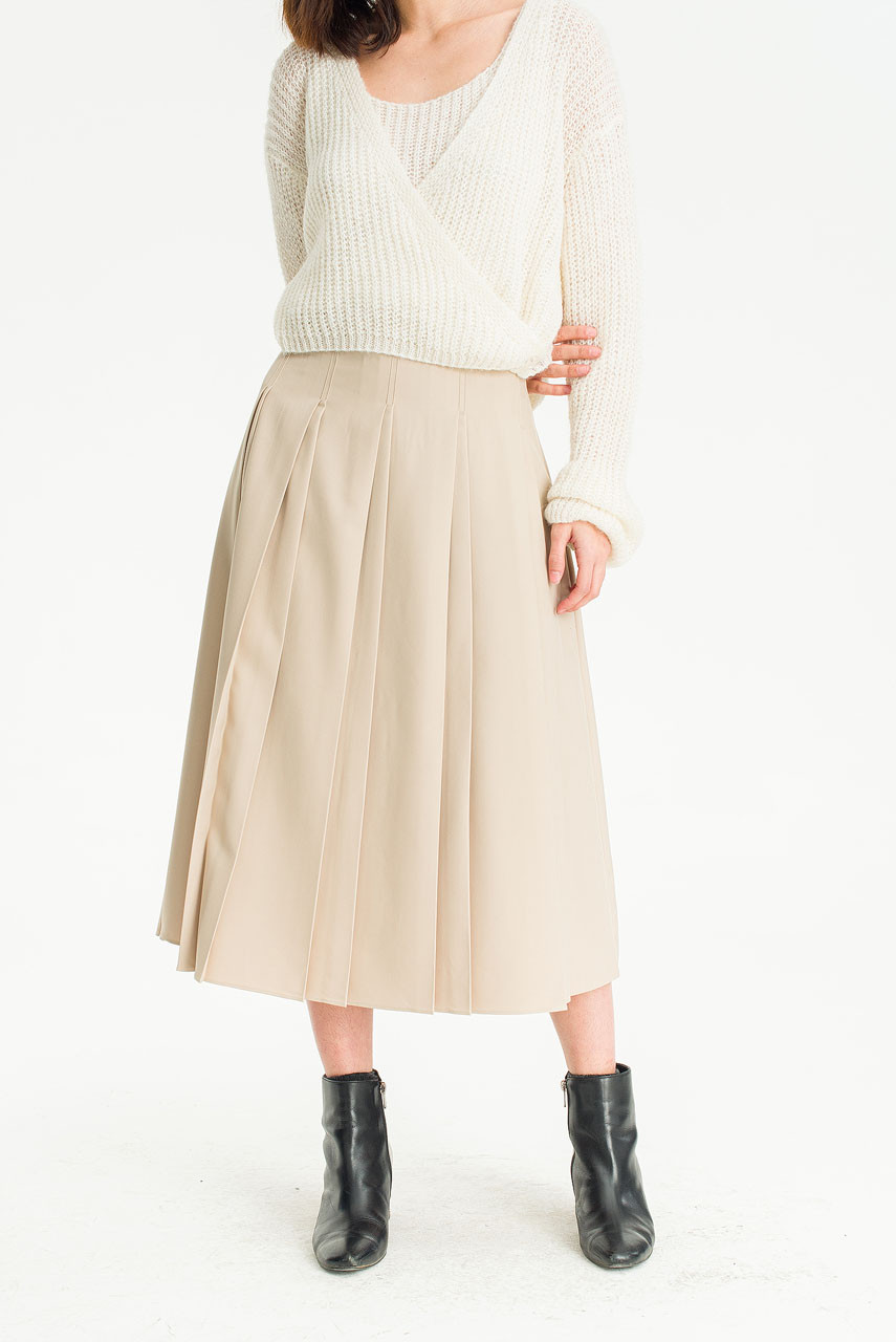 Juma Pintuck Skirt, Light Beige