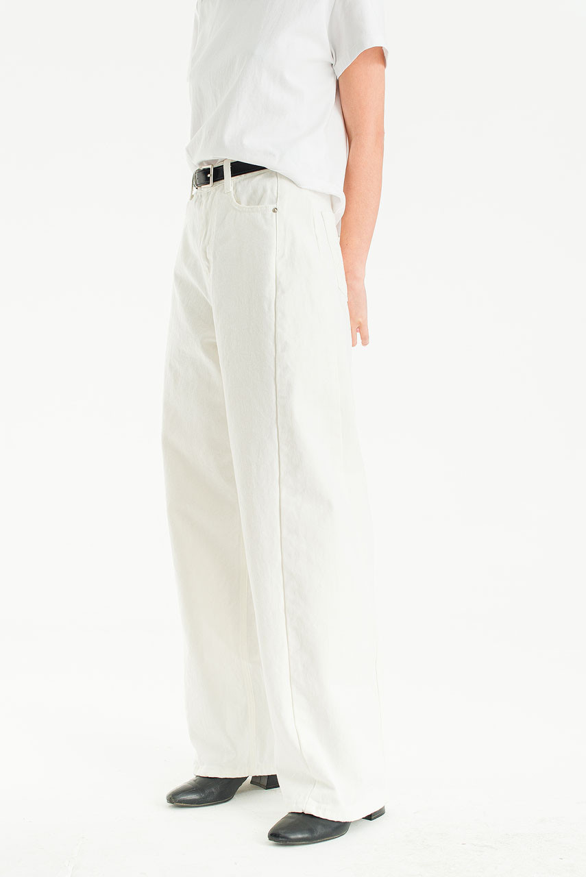 Cloudy Curved Jean, Ivory
